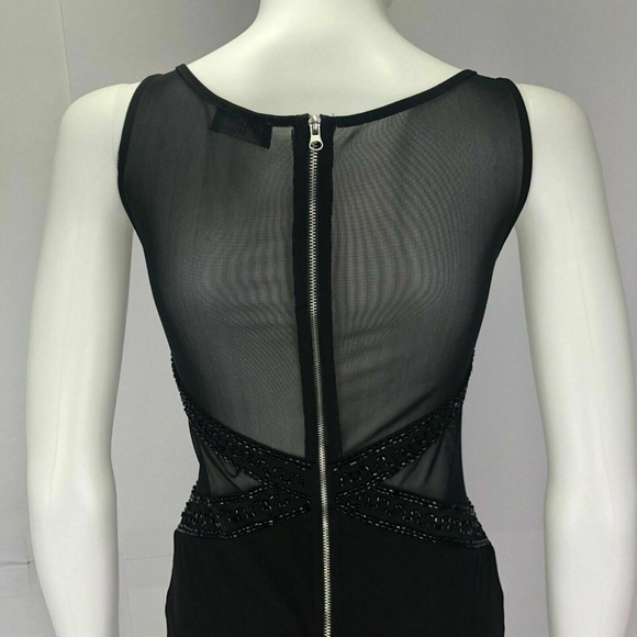 Fashion Wave Women's Size 8 Black Bodycon Dress - Picture 4 of 7